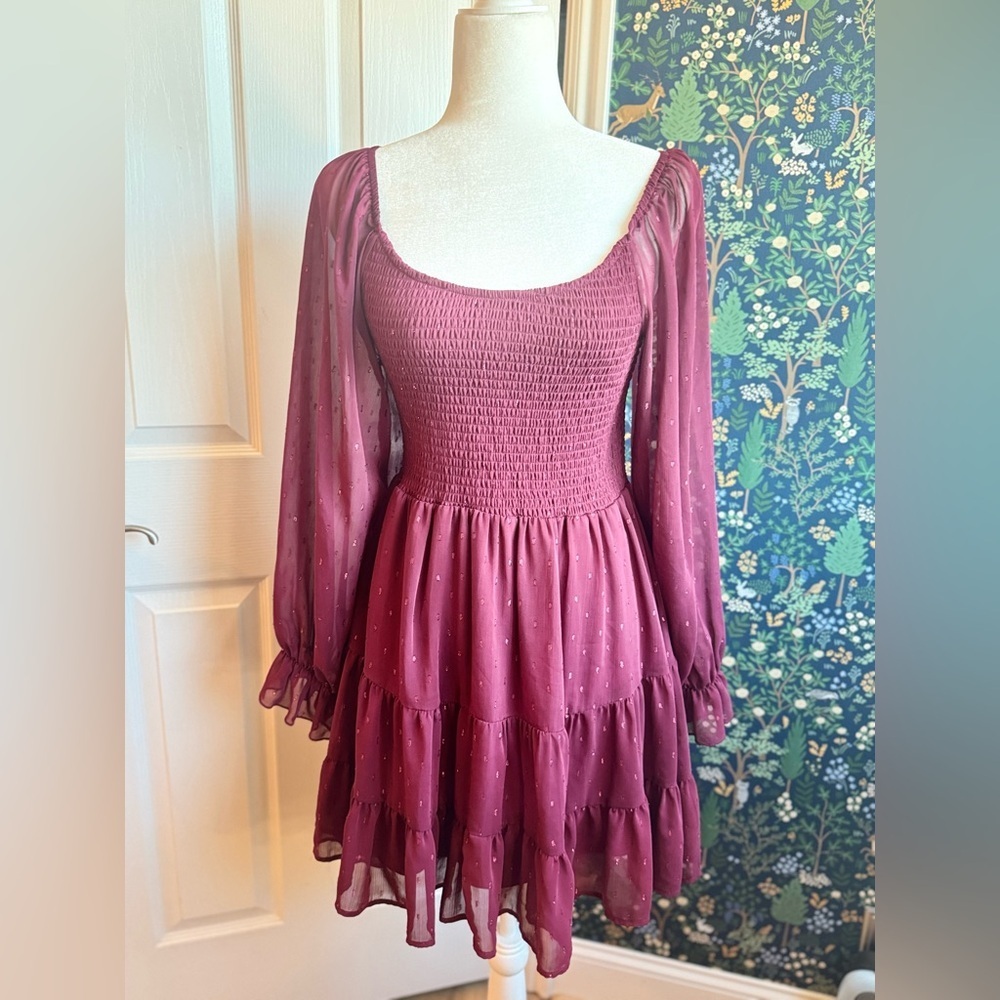 Altar'd State Burgundy Midi Dress​